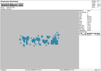 Castle 0805 Embroidery File 6 sizes
