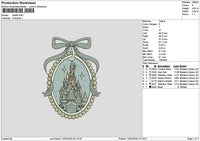 Castle 1404 Embroidery File 6 sizes