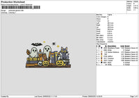 BooksGhosts Embroidery File 6 sizes
