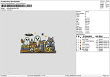 BooksGhosts Embroidery File 6 sizes