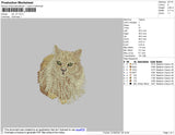 Cat 01 Embroidery File 4 size