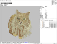 Cat 01 Embroidery File 4 size