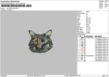 Cat 0304 Embroidery File 6 sizes