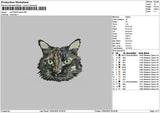 Cat 0304 Embroidery File 6 sizes