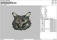 Cat 0304 Embroidery File 6 sizes