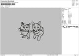 Cats 0510 Embroidery File 6 sizes