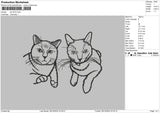 Cats 0510 Embroidery File 6 sizes