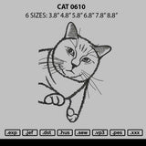 Cat 0610 Embroidery File 6 sizes