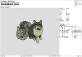 Cat 0703 Embroidery File 6 sizes