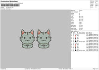 Cats 0912 Embroidery File 6 sizes