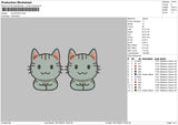 Cats 0912 Embroidery File 6 sizes