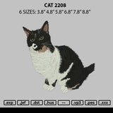 Cat 2208 Embroidery File 6 sizes