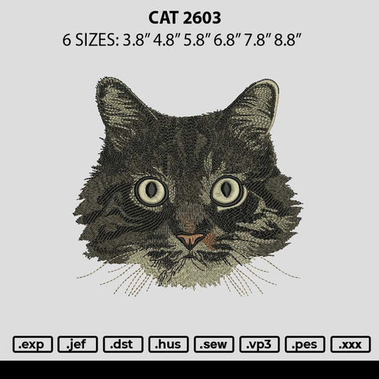 Cat 2603 Embroidery File 6 sizes