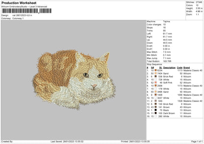 Cat 2801 Embroidery File 6 sizes