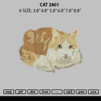 Cat 2801 Embroidery File 6 sizes