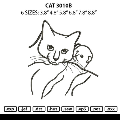 Cat 3010b Embroidery File 6 sizes