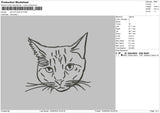 Cat Outline V4 Embroidery File 6 sizes