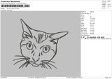 Cat Ouutline V5 Embroidery File 6 sizes