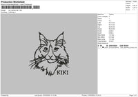 Cat Outline 3024 Embroidery File 6 sizes