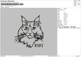 Cat Outline 3024 Embroidery File 6 sizes