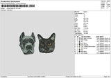 Cat Dog Head 2411 Embroidery File 6 sizes