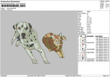 Cat Dog 0211 Embroidery File 6 sizes