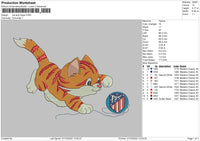 Cat And Logo Embroidery File 6 sizes