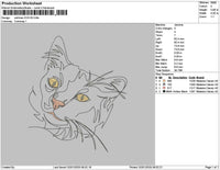 Cat Lines 0125 Embroidery File 6 sizes