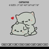 Cats0705 Embroidery File 6 sizes