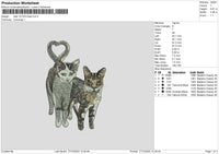 Cats 1412 Embroidery File 6 sizes