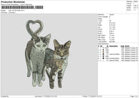 Cats 1412 Embroidery File 6 sizes