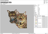 Cats 2612 Embroidery File 6 sizes