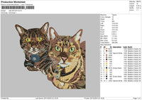 Cats 2612 Embroidery File 6 sizes