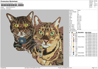 Cats 2612 Embroidery File 6 sizes