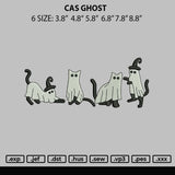 Cats Ghost Embroidery File 6 sizes