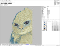 Cat V7 Embroidery File 4 size