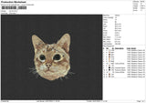 Cat V8 Embroidery File 4 sizes