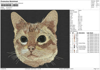 Cat V8 Embroidery File 4 sizes