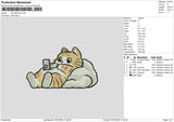 Cat Watching Embroidery File 6 sizes