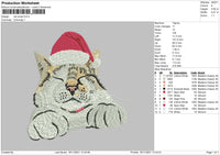 Cat Xmas Embroidery File 4 size