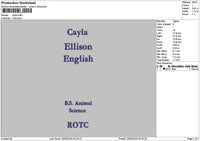 Caylaytext Embroidery File 6 sizes