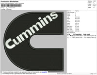 C Cummins Embroidery File 4 size