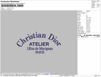 1 Christian Dior Atelier