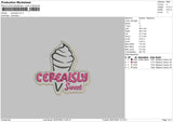 Ice Cream Embroidery File 6 Sizes