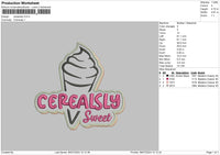 Ice Cream Embroidery File 6 Sizes