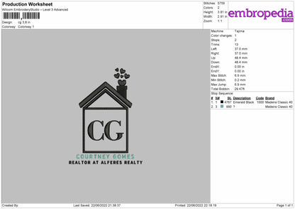 CG Embroidery File 4 size