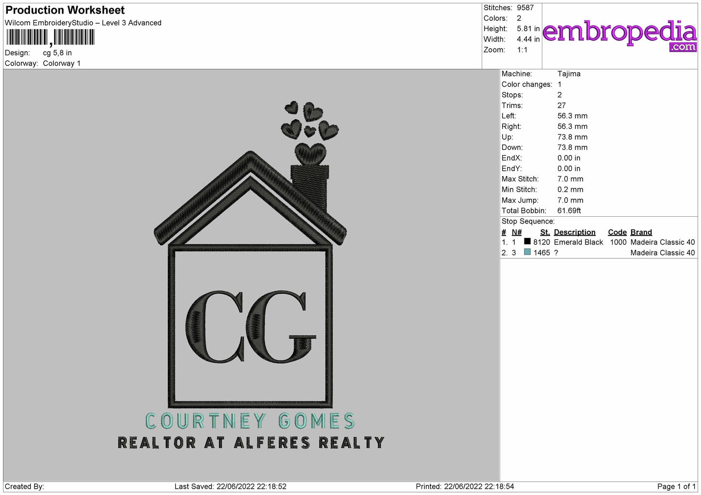 CG Embroidery File 4 size