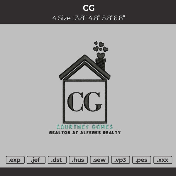 CG Embroidery File 4 size