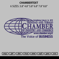 Chambertext Embroidery File 6 sizes