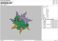 Chameleon Embroidery File 6 sizes